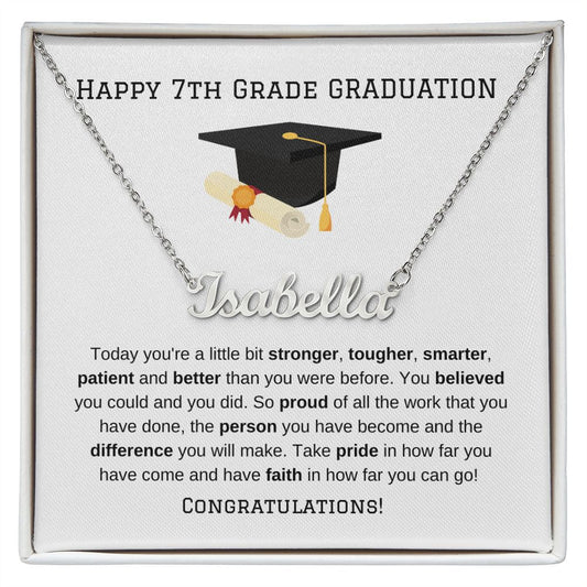 7th Grade Graduation Personalized Name Necklace Gift-FashionFinds4U
