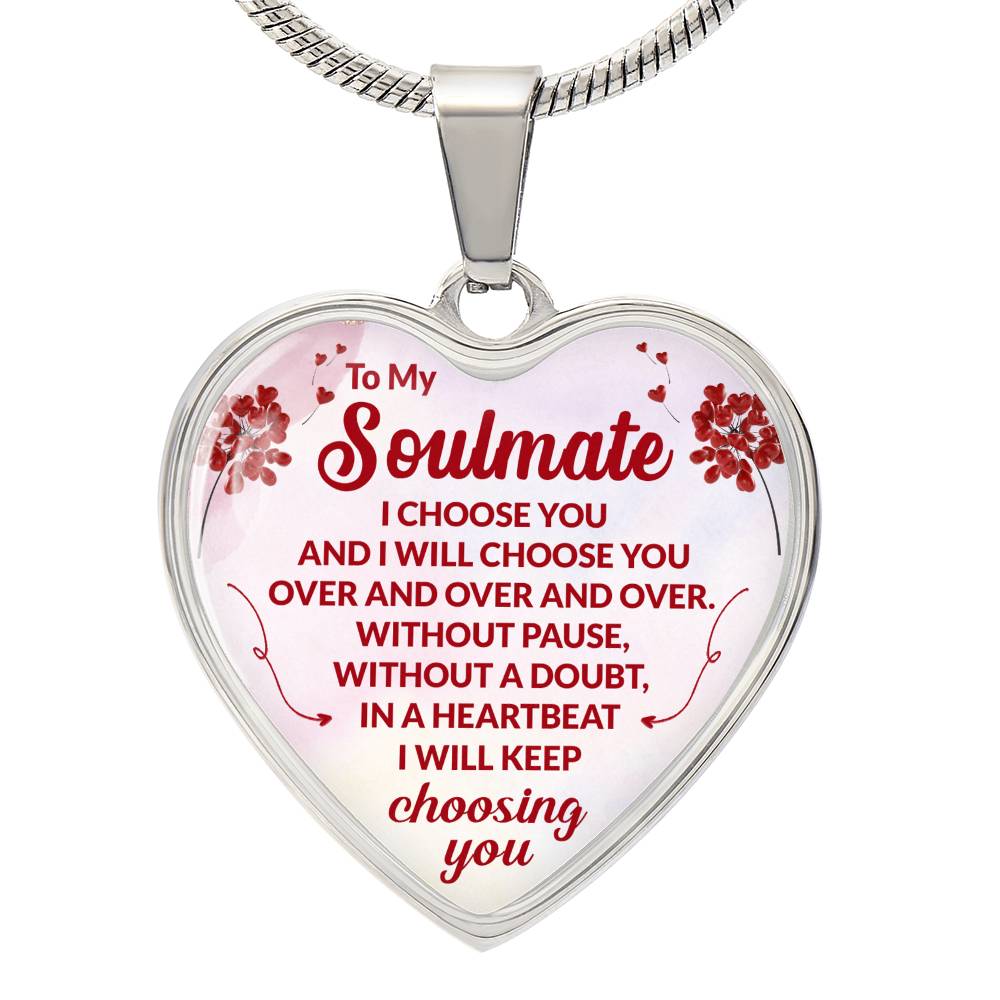 Soulmate Heart Engraved Necklace