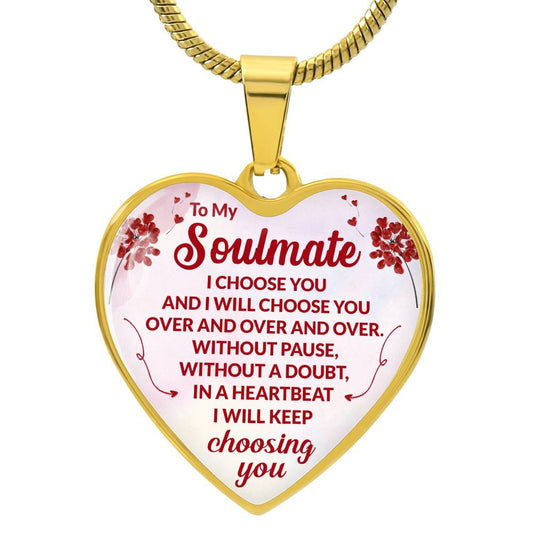 Soulmate Heart Engraved Necklace
