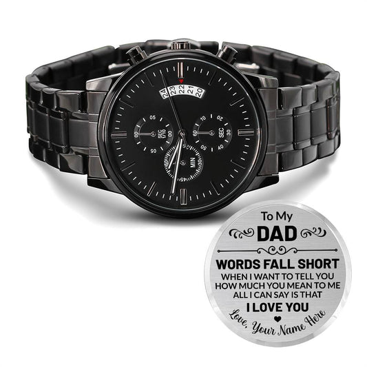 Personalized Engraved Watch Gift for Dad