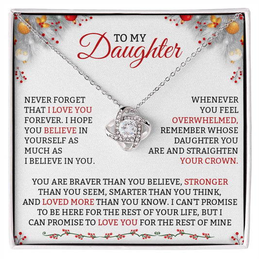 To My Daughter Dad Gift, Best Daughter Necklace, Daughter Jewelry Gifts from Dad Mom