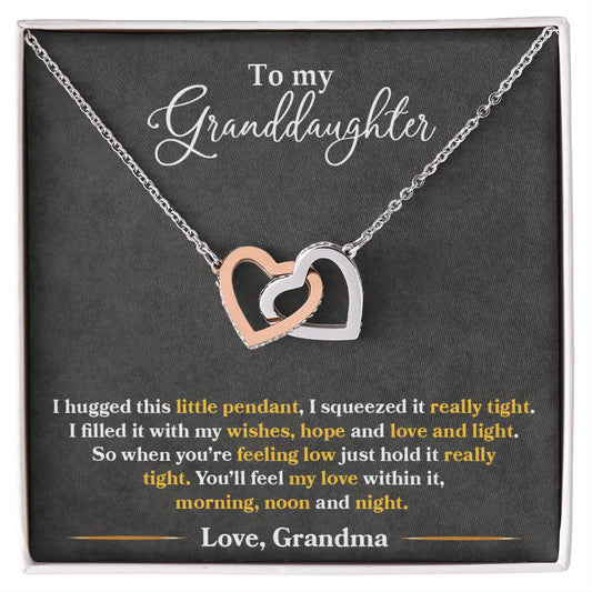 Granddaughter Hugged This Necklace Tight  Interlocking Hearts Necklace