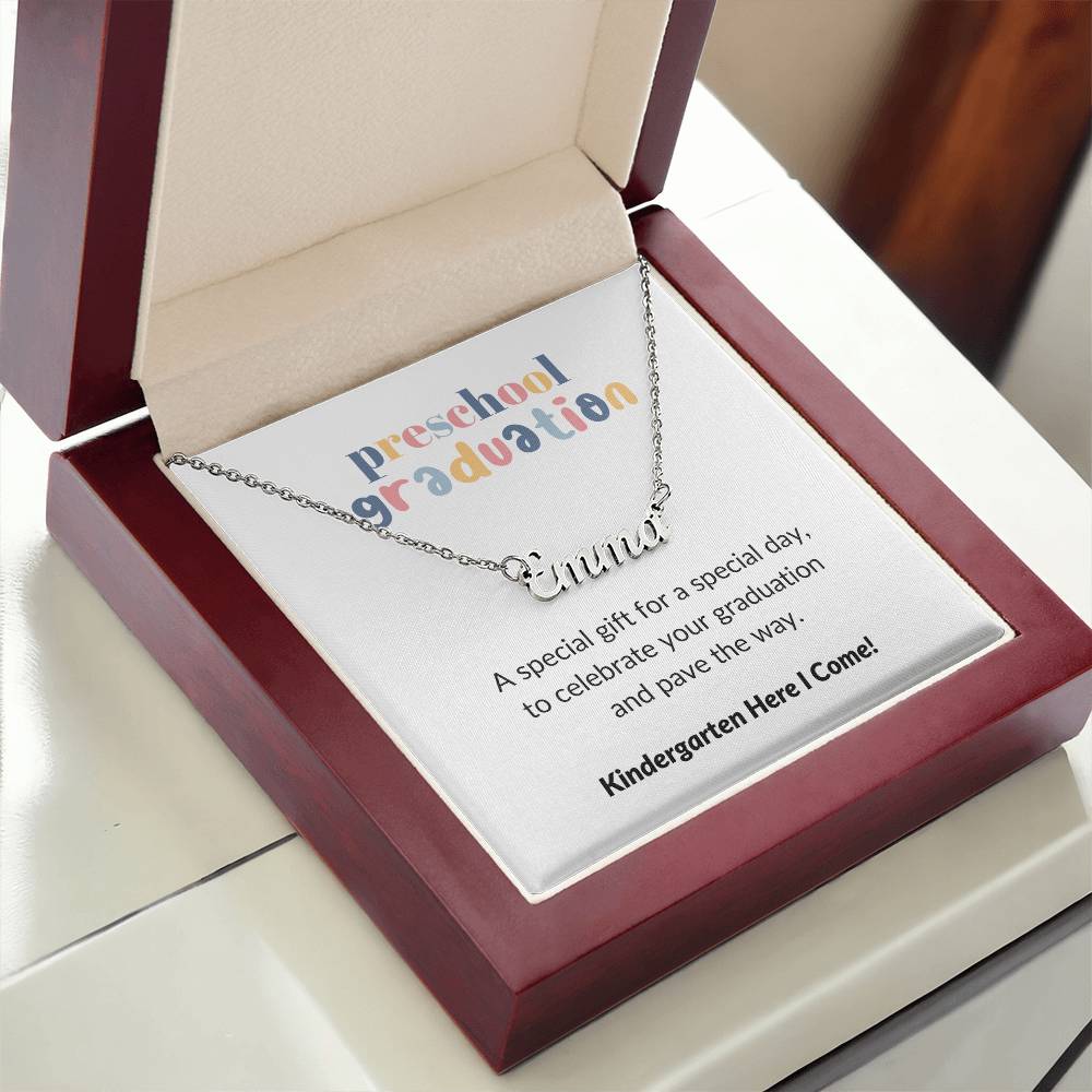 Personalized Preschool Graduation Name Necklace Gift