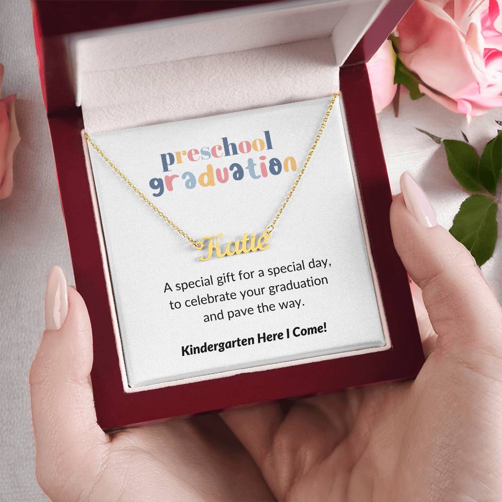 Personalized Preschool Graduation Name Necklace Gift