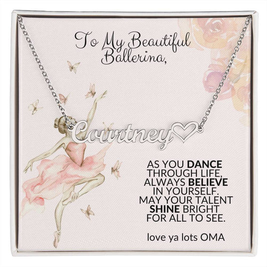 Ballet Necklace with Heart from Oma