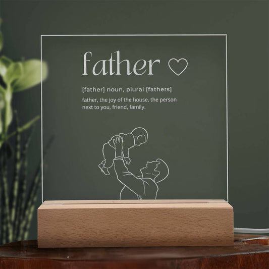 1st Fathers Day Plaque  Engraved Plaque for Dad