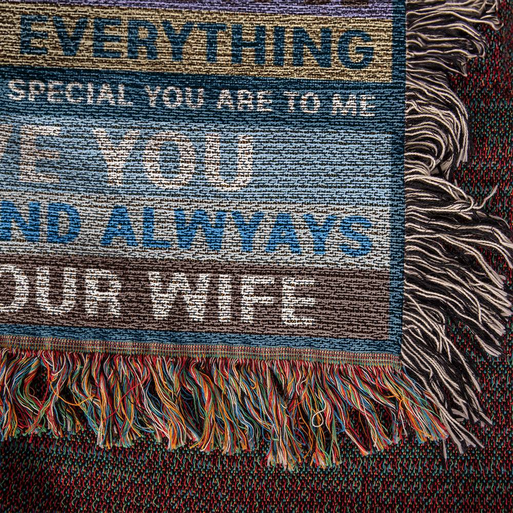 To My Husband Woven Blanket Gift