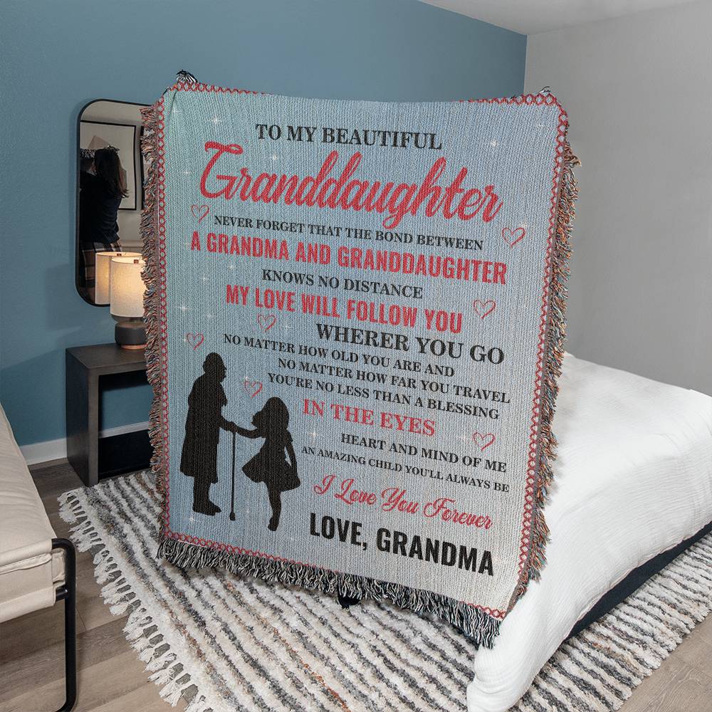 Granddaughter Woven Blanket Gift
