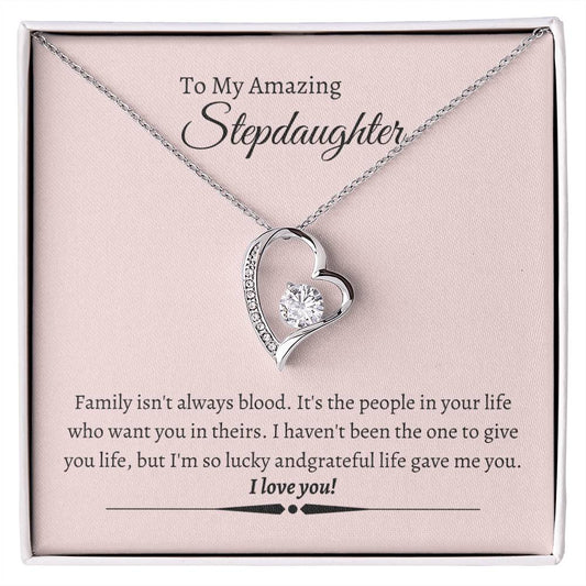 Stepdaughter Heart Necklace Gift