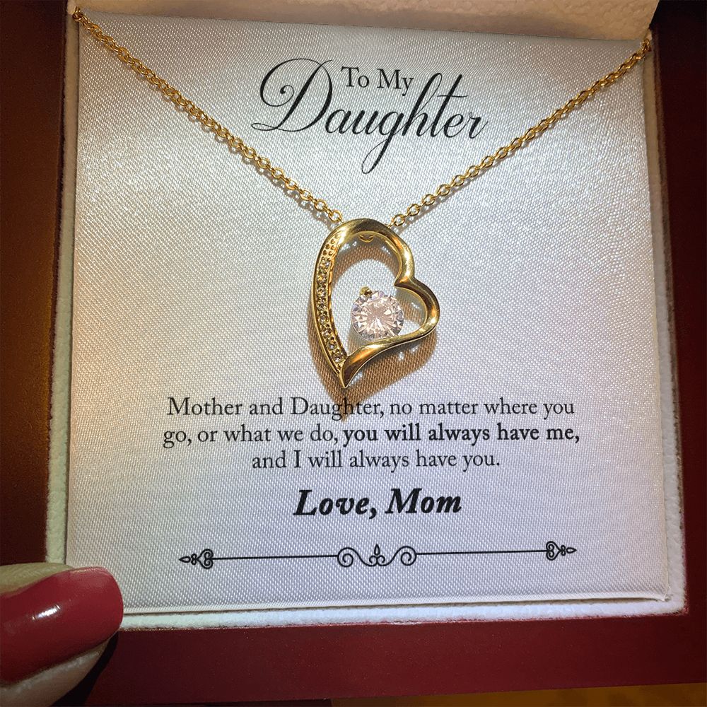 Daughter - No Matter Where You Go - Forever Love Heart Necklace-FashionFinds4U