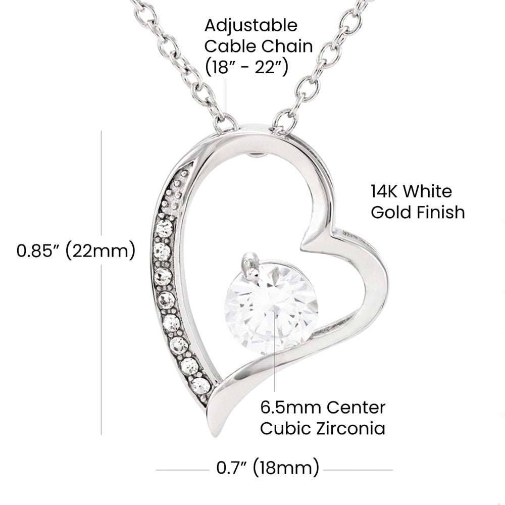 Granddaughter -Beautiful and Loved - Forever Love Heart Necklace-FashionFinds4U