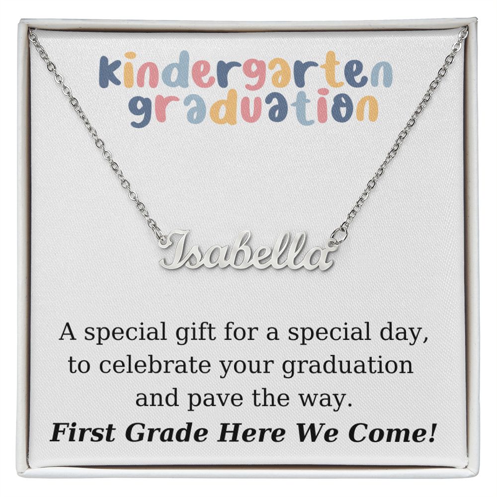 Kindergarten Graduation - Personalized Name Necklace-FashionFinds4U