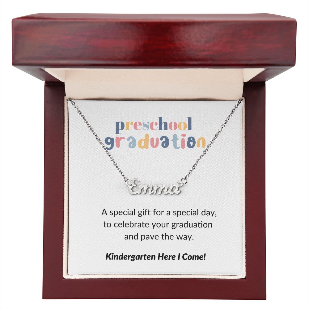 Personalized Preschool Graduation Name Necklace Gift-FashionFinds4U
