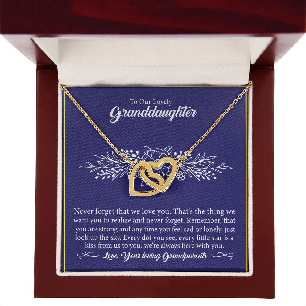 To Our Lovely Granddaughter - Interlocking Hearts Necklace-FashionFinds4U