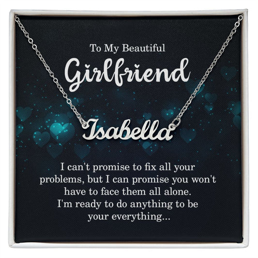 To My Soulmate Girlfriend - Personalized Name Necklace-FashionFinds4U