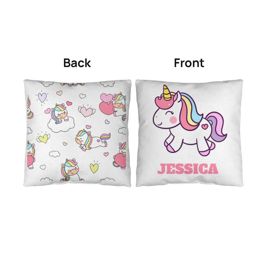 Unicorn Double Sided Pillow with Name