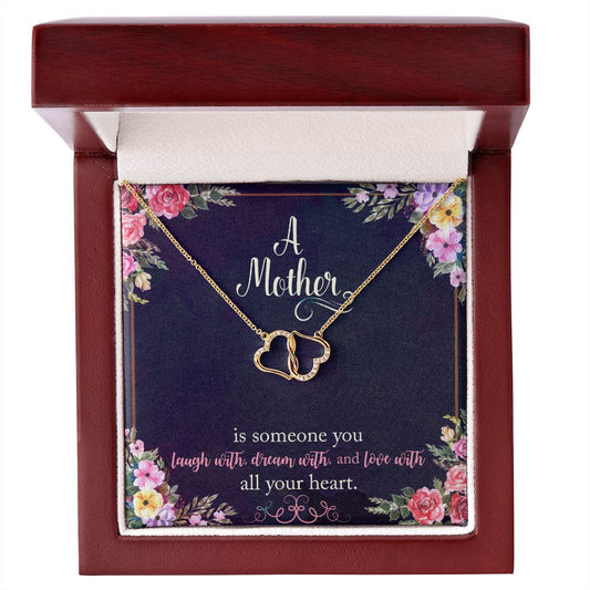 10K Gold Diamond Infinity Hearts Necklace - A Mother's Love-FashionFinds4U
