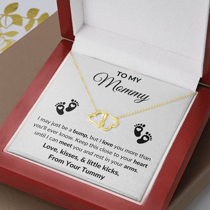 10K Gold Diamond Infinity Hearts Necklace -Mommy From Tummy-FashionFinds4U