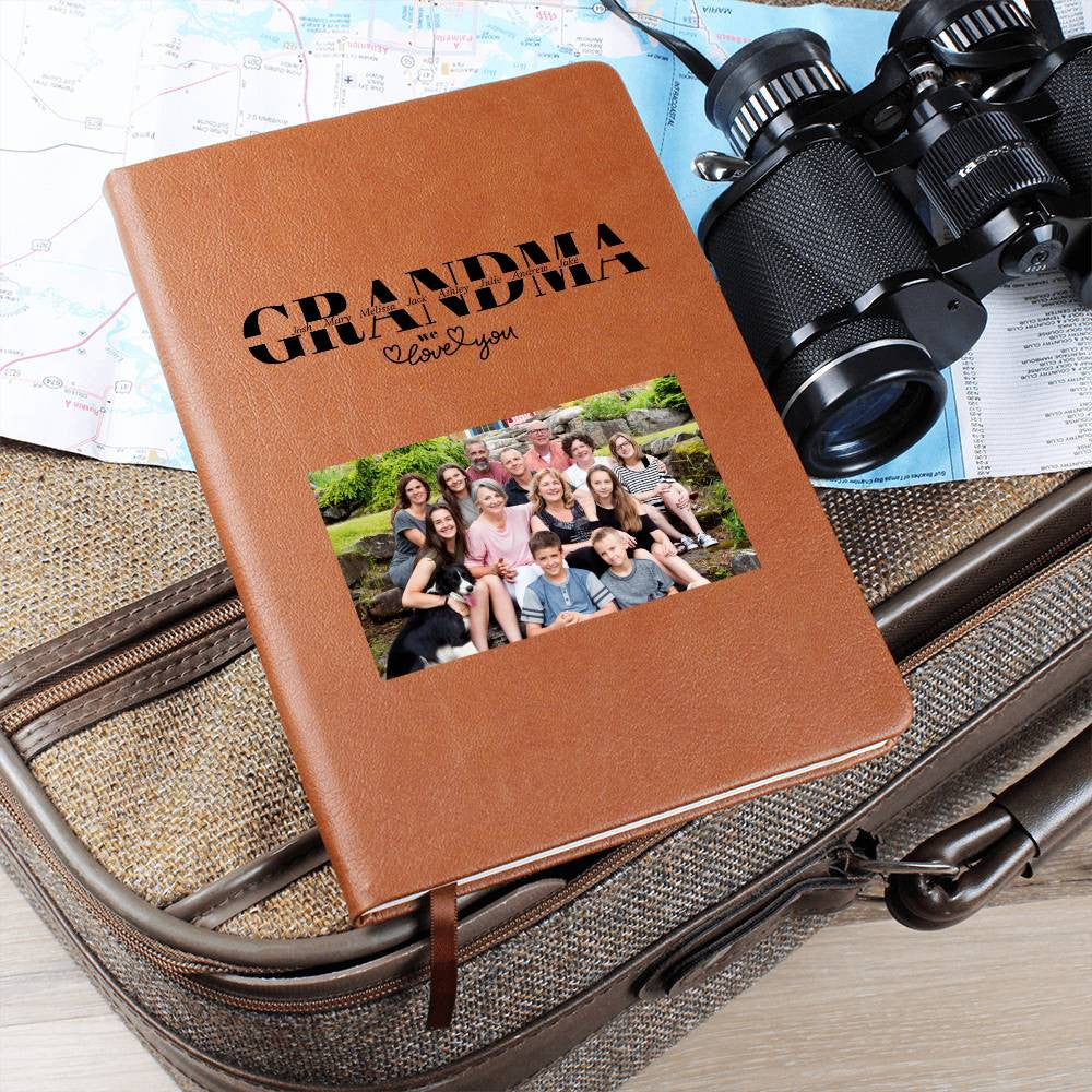 Grandma Personalized Keepsake Journal with Grandkids Names and Photo