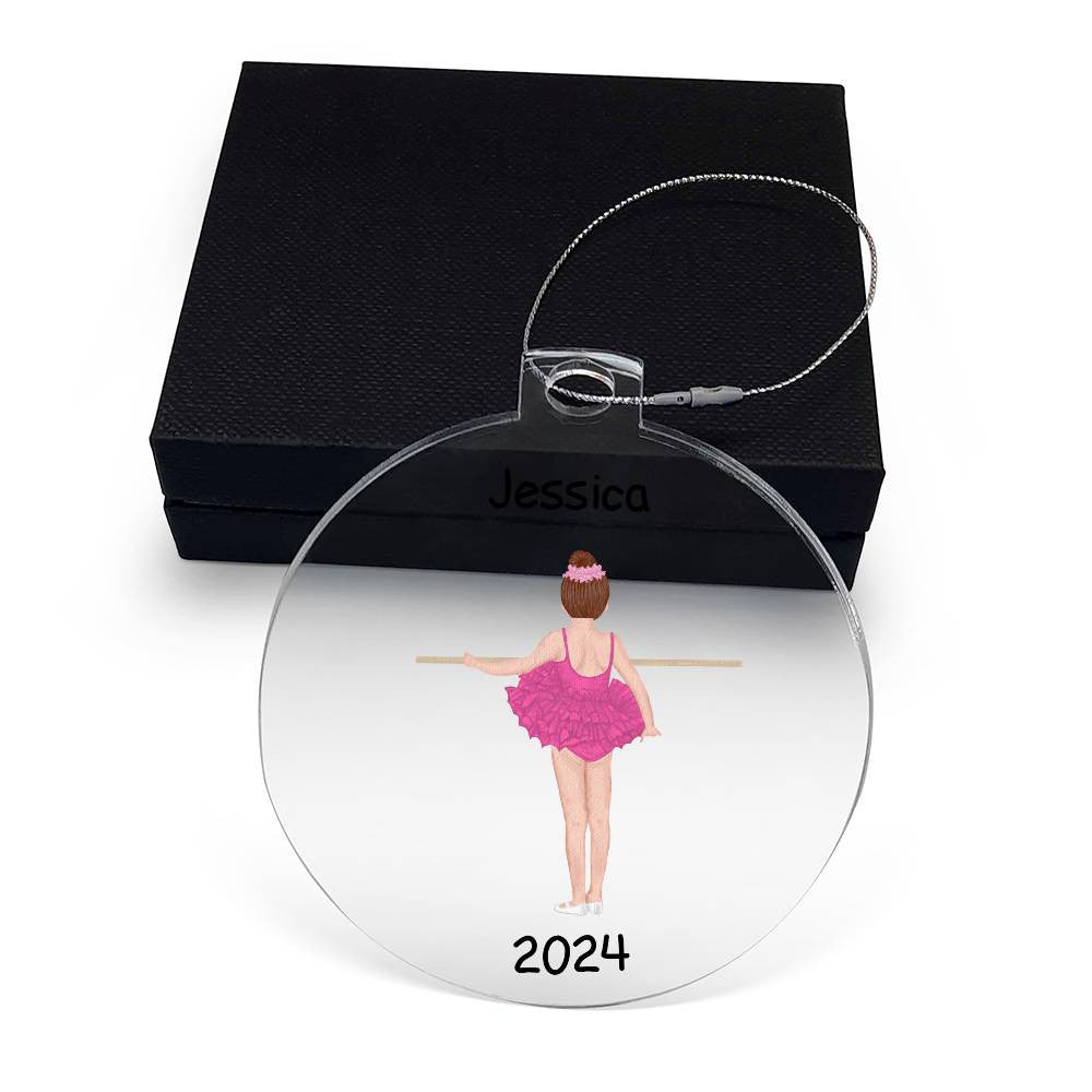 Personalized Ballerina Acrylic Christmas Ornament