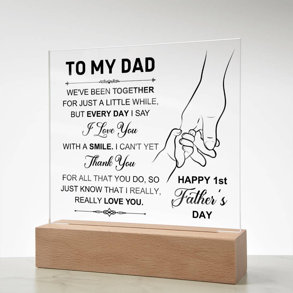1st Father's Day Lighted Acrylic Plaque-FashionFinds4U