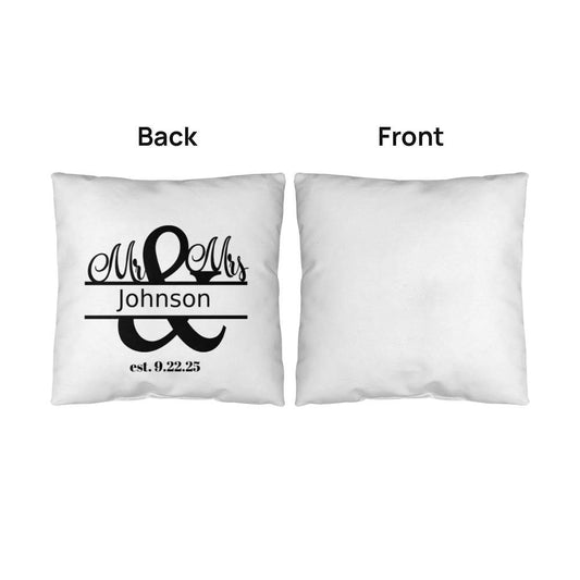 Mr and Mrs Personalized Classic Pillow