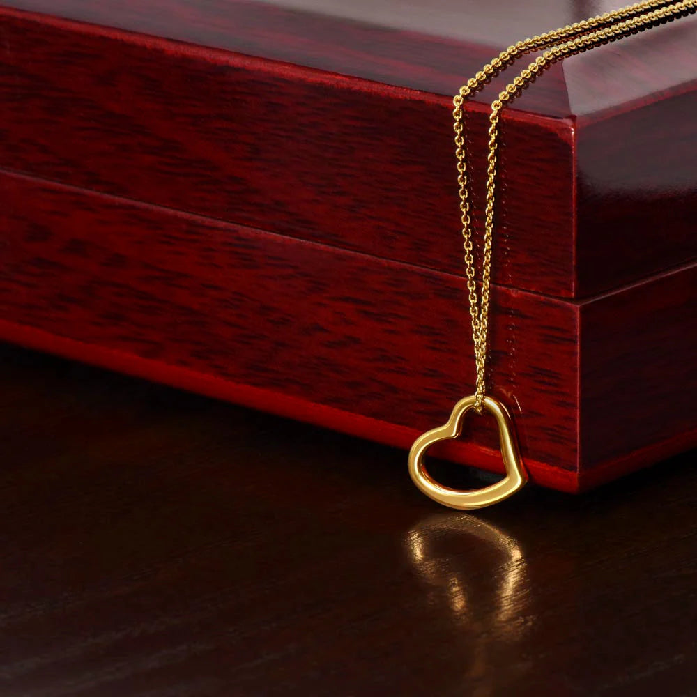 6th Grade Graduation Gift Gold Heart Necklace