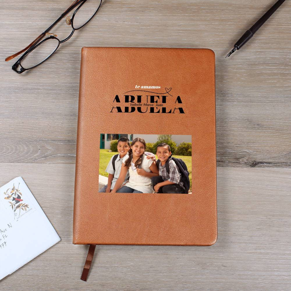 Abuela Journal with Grandkids Names and Photo