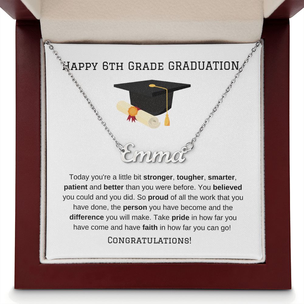 6th Grade Graduation Personalized Name Necklace Gift-FashionFinds4U