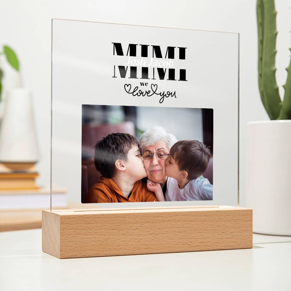 Personalized Mimi Acrylic Plaque with Grandkids Names