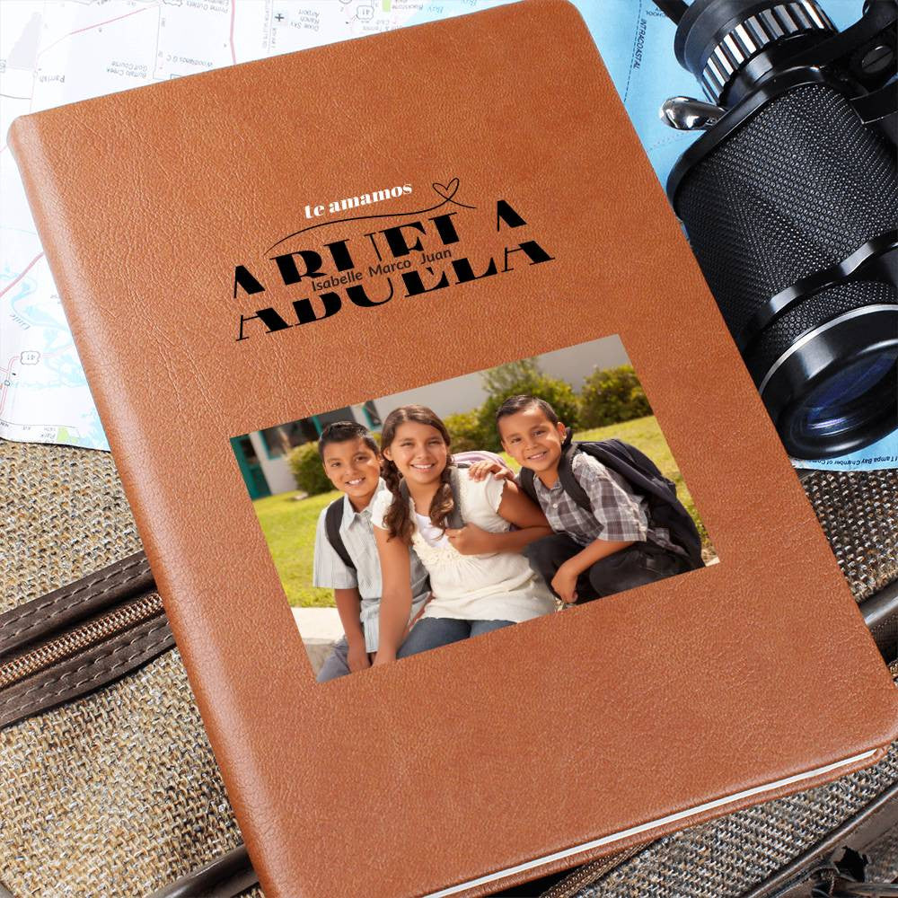 Abuela Journal with Grandkids Names and Photo