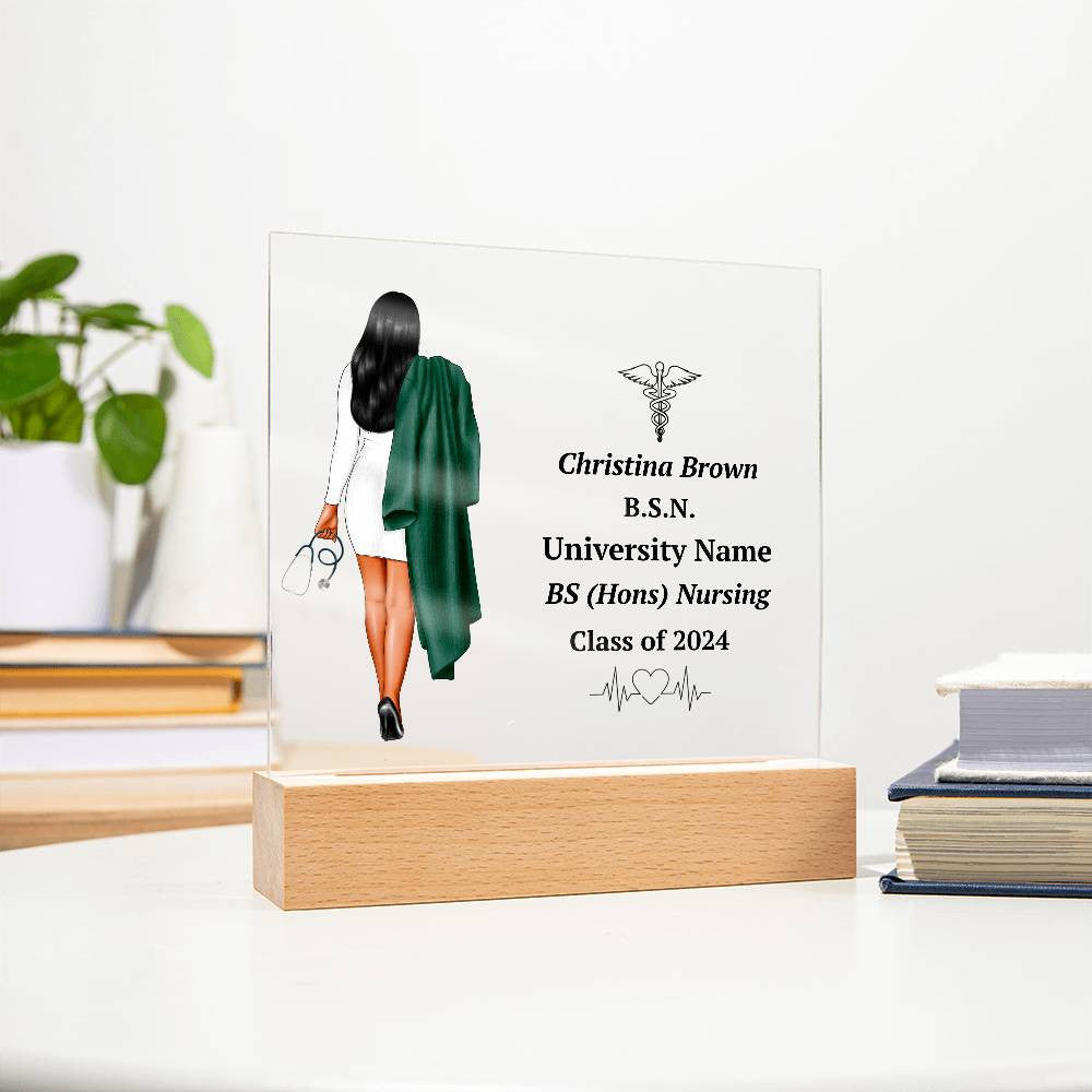 Personalized Nursing Graduation Gift Plaque