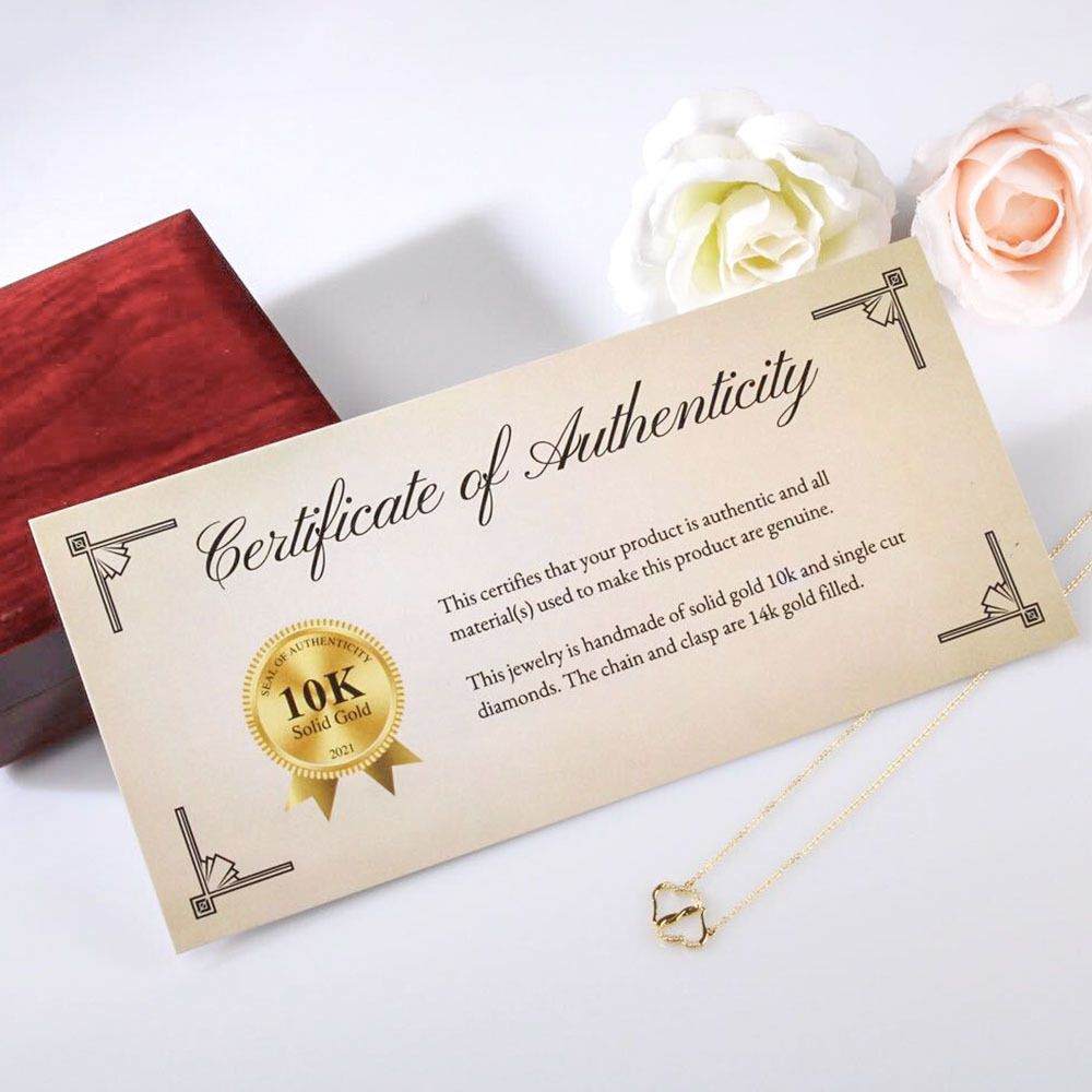 9th Grade Graduation 10K Gold Diamond Infinity Hearts Necklace-FashionFinds4U