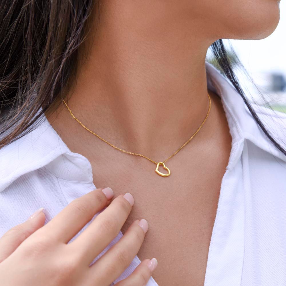 A Mother's Love Gold Delicate Heart Necklace-FashionFinds4U