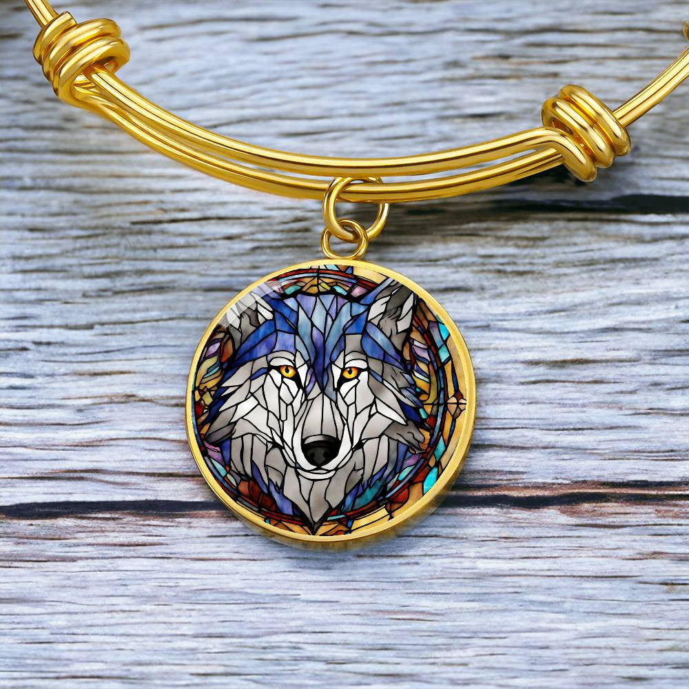 Wolf Necklace or Bangle Charm Bracelet