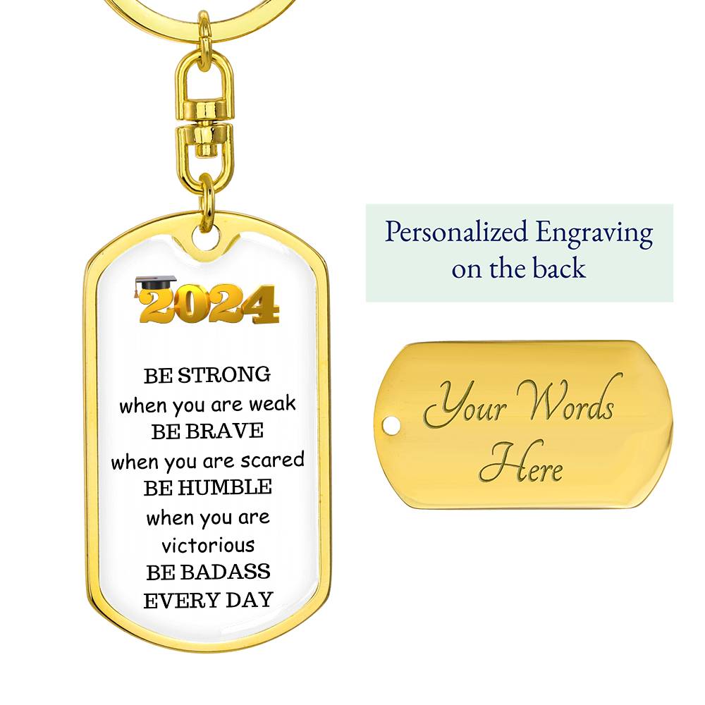 Class of 2024  Engraved Keychain  Graduation Gift