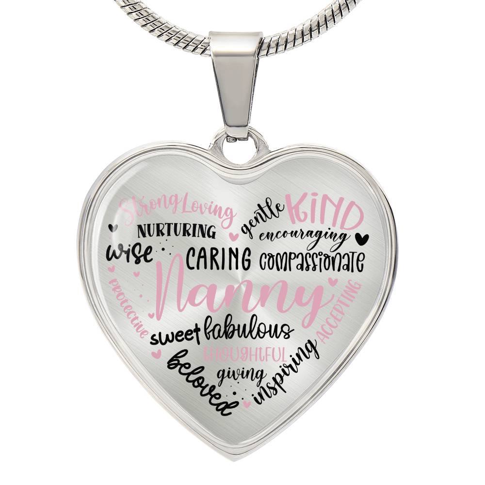 Nanny Engraved Heart Necklace