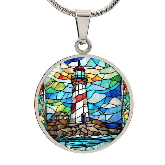 Lighthouse Engraved Necklace