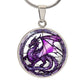 Purple Dragon Engraved Necklace
