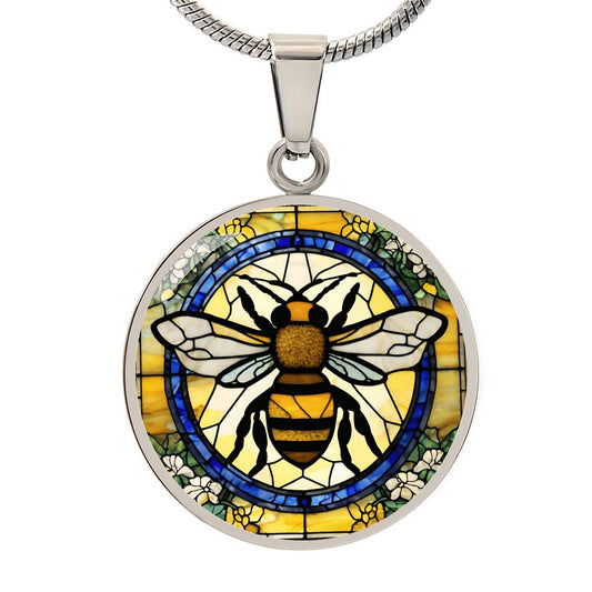 Honeybee Engraved Necklace