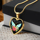 A Piece of My Heart Lives in Heaven Heart Necklace
