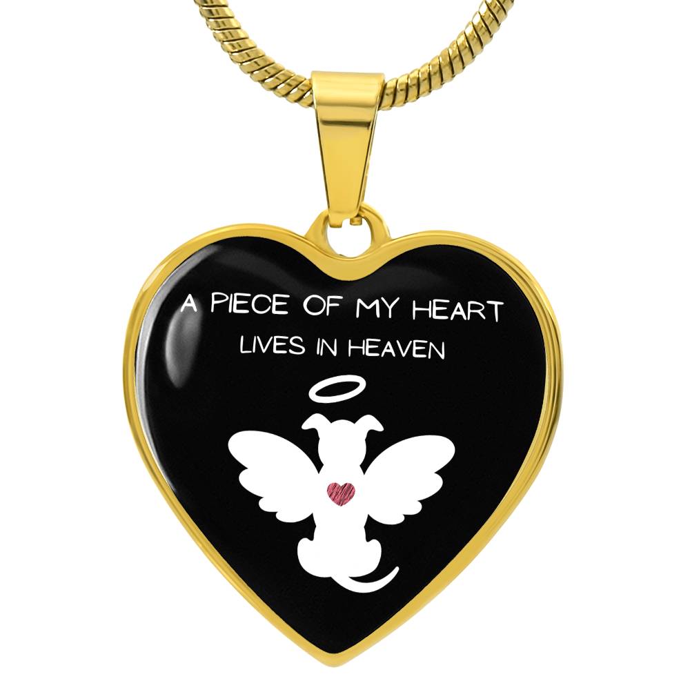 Dog Memorial Heart Necklace
