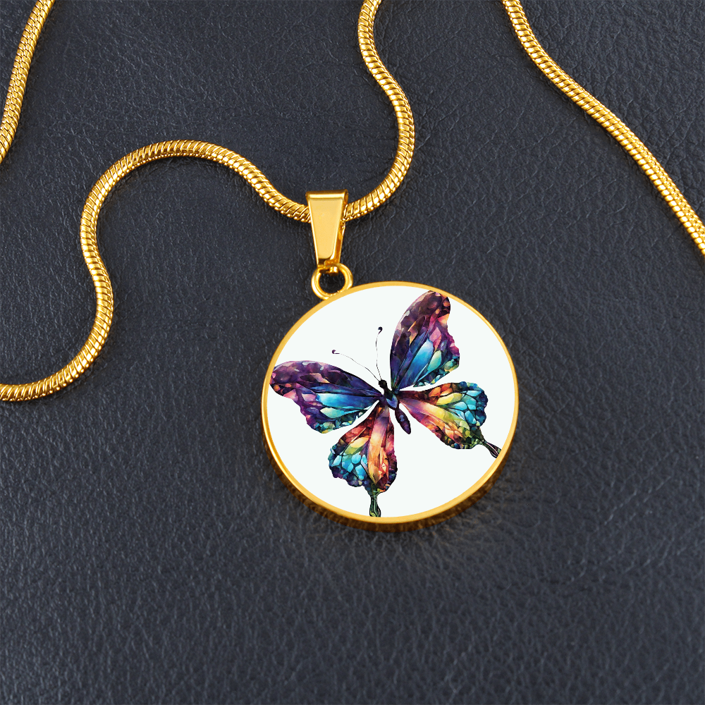 Butterfly Engraved Necklace