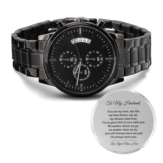 Personalized Engraved Watch Gift for Husband