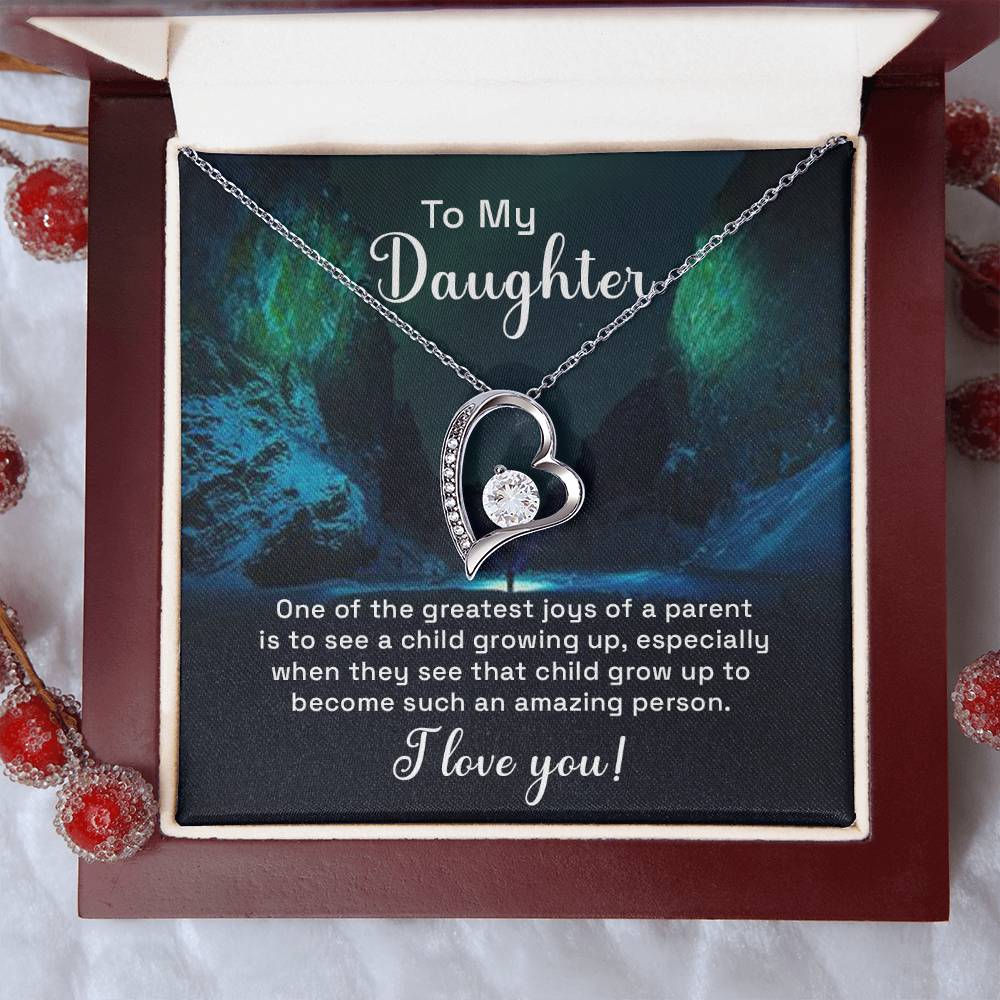 Daughter Greatest Joy Heart Necklace Gift
