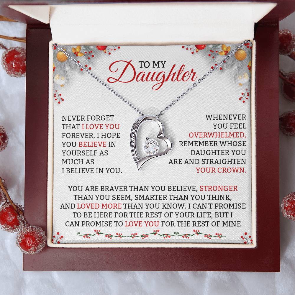 To My Daughter Necklace, Gift for Daughter from Dad, Daughter Christmas Gifts