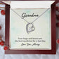 Grandma Hugs and Kisses Heart Necklace Gift