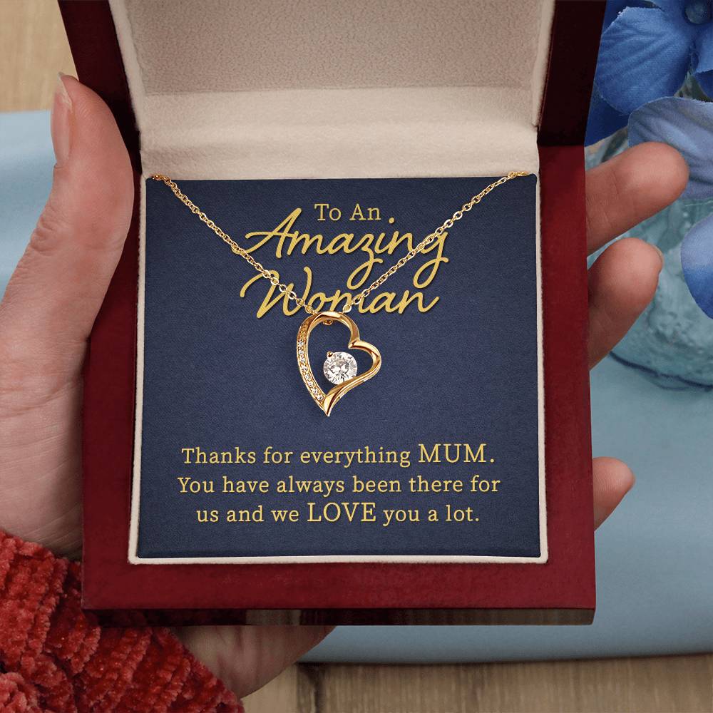 To An Amazing Women Heart Necklace Gift