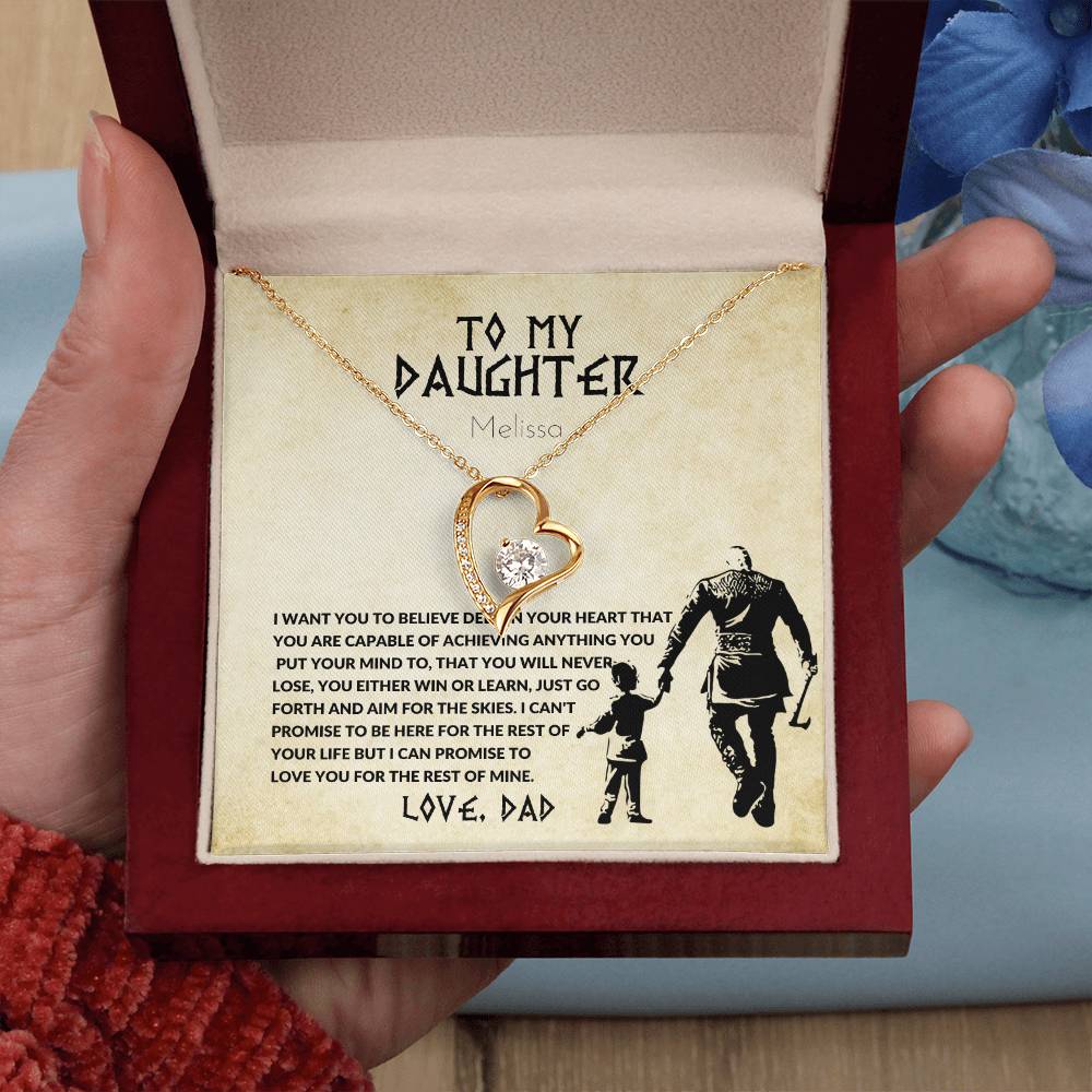Viking Daughter and Dad Necklace Gift