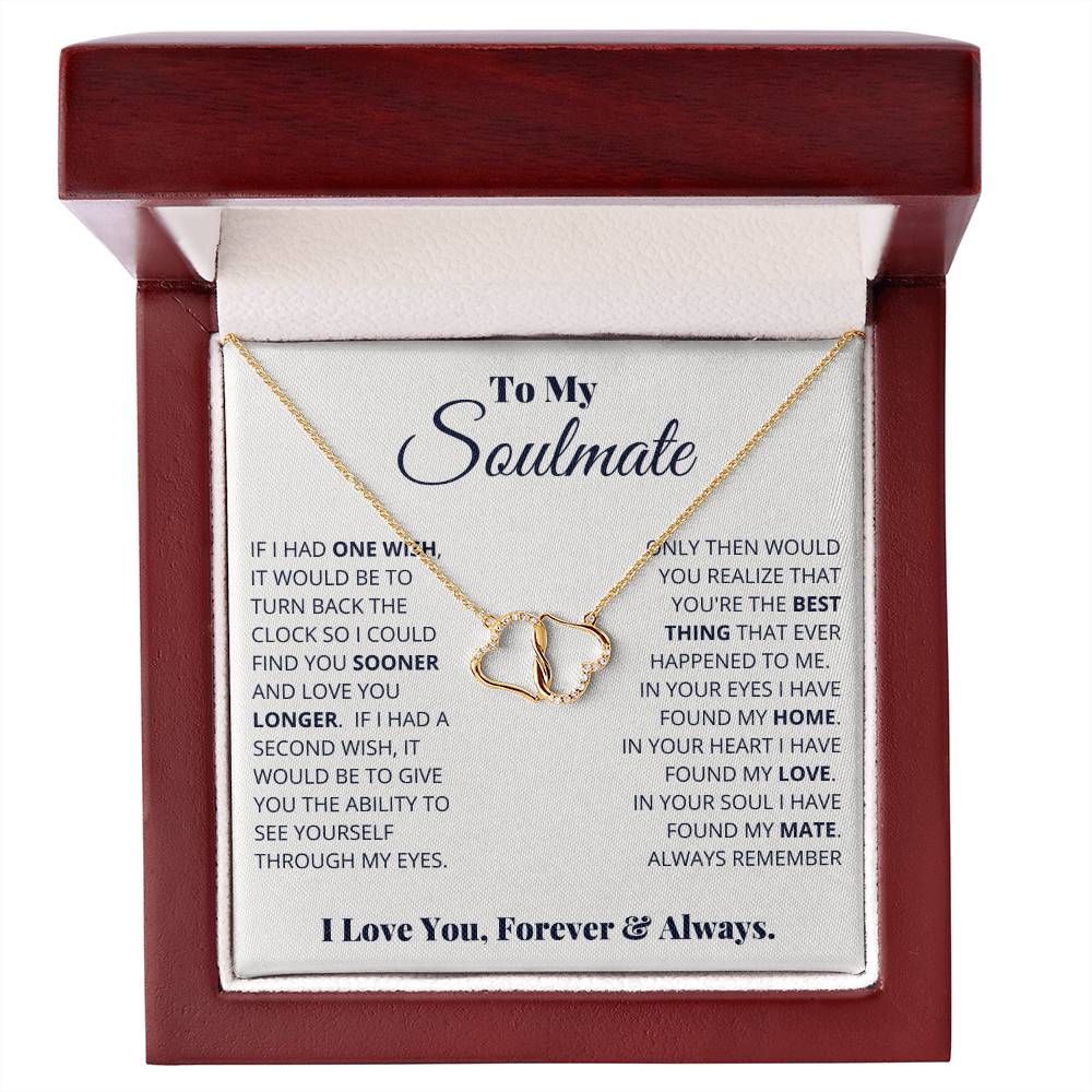 Soulmate 10K Gold Diamond Hearts Necklace